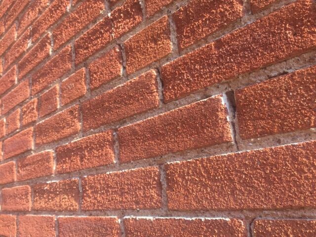 Restored and salvaged brick masonry detail